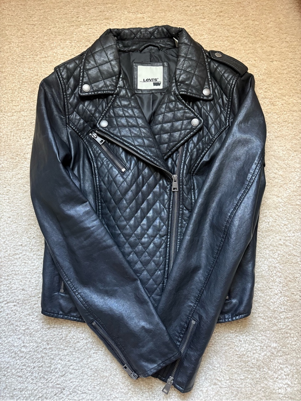 Levi's Quilted Black Moto Jacket - Women's
